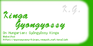 kinga gyongyossy business card