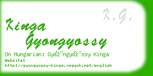 kinga gyongyossy business card